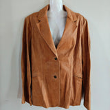 Vintage Distressed Leather Blazer