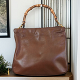 GUCCI Leather Bamboo Handle Bag