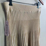 NANETTE LAPORE Pleated Metallic Midi Skirt