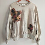 Terry Knit Flower Patch Top