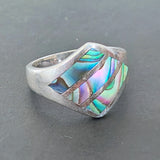 Vintage Abalone Signet Ring