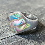Vintage Abalone Signet Ring
