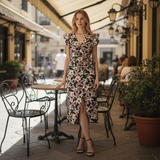 REBECCA TAYLOR Kamea Floral Faux Wrap Dress