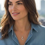 Diamond Teardrop Pendant Necklace