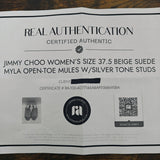 JIMMY CHOO Myla Studded Suede Mules