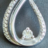 Diamond Teardrop Pendant Necklace