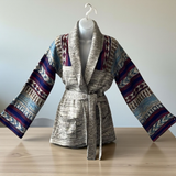 Vintage Belted Wrap Cardigan Sweater