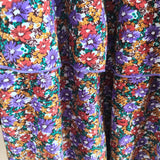 Floral Long-sleeve Tiered Mini Dress