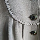 BURBERRY Wool Ruffle Placket Coat