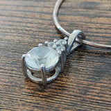 SS Topaz Pendant Necklace