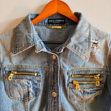 DOLCE & GABBANA Rare Vintage Distressed Denim Jacket