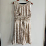 CALVIN KLEIN Draped Cowl-Back Sequin Dress
