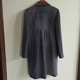 BURBERRY Wool Ruffle Placket Coat