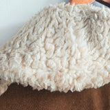 Vintage Suede Shearling Coat