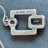 Vintage Gemstone SS Art Deco Earrings