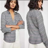 FREE PEOPLE Wyoming Winds Plaid Shirt