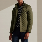 TED BAKER Men's Finnich Diamond Quilt Funnel Jacket