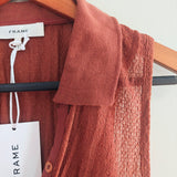 FRAME Mesh Lace Sleeveless Polo