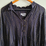 ANTHROPOLOGIE Quinn Sequined Tunic Blouse