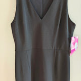 BETSEY JOHNSON Crepe Ruffle Hem Sheath Dress