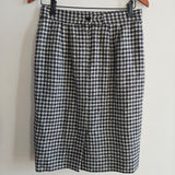 Vintage CHRISTIAN DIOR Tweed Houndstooth Pencil Skirt
