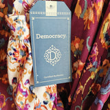 DEMOCRACY Floral Peasant Blouse