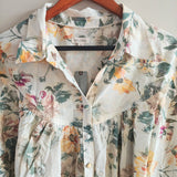 PILCRO BY ANTHROPOLOGIE Floral Batwing Blouse