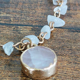 Rose Quartz Crystal Chip Bracelet/Anklet