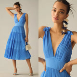 ANTHROPOLOGIE Pleated Midi Dress