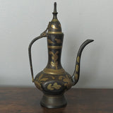 Vintage Etched Brass Coffee Set