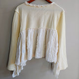 POL Waffle Knit Spliced Top