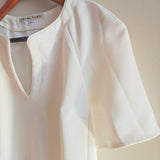 TRINA TURK Split Neck Blouse