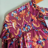 DEMOCRACY Floral Peasant Blouse