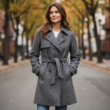 CALVIN KLEIN Tweed Trench Coat