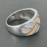 Vintage SS Mother of Pearl Dome Ring
