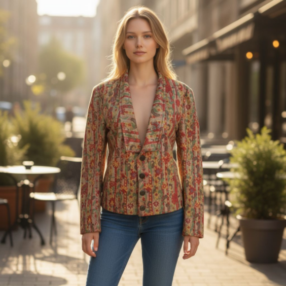 Vintage Floral Blazer
