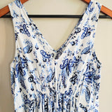 LUCKY BRAND Border Print Maxi Dress