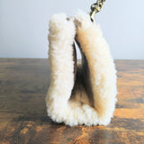 Vintage UGG Suede & Shearling Hand Muff Purse