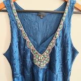 KOMAROV Embellished Charmeuse Midi Dress