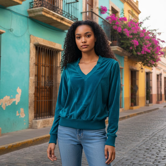 Vintage Dead Stock Velour Top