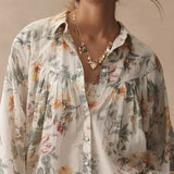PILCRO BY ANTHROPOLOGIE Floral Batwing Blouse