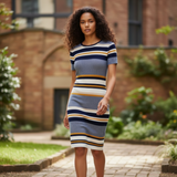BROOKS BROTHER Striped Knit Dress