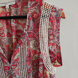 DANIEL RAINN Sleeveless Paisley Blouse