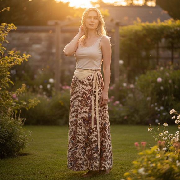 Vintage Boho Wrap Skirt