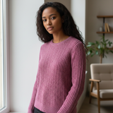 KIM ROGERS Cable Knit Marbled Sweater