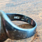 Vintage SS Mother of Pearl Cabochon Ring