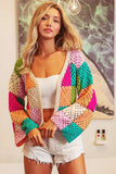 Granny Square Crochet Cardigan Sweater