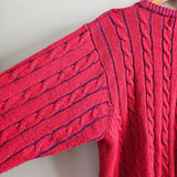 Vintage Cable-Knit Cardigan Sweater