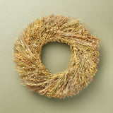 21" Preserved Grass & Lino Wreath