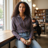 Vintage Metallic Stripes Shirt